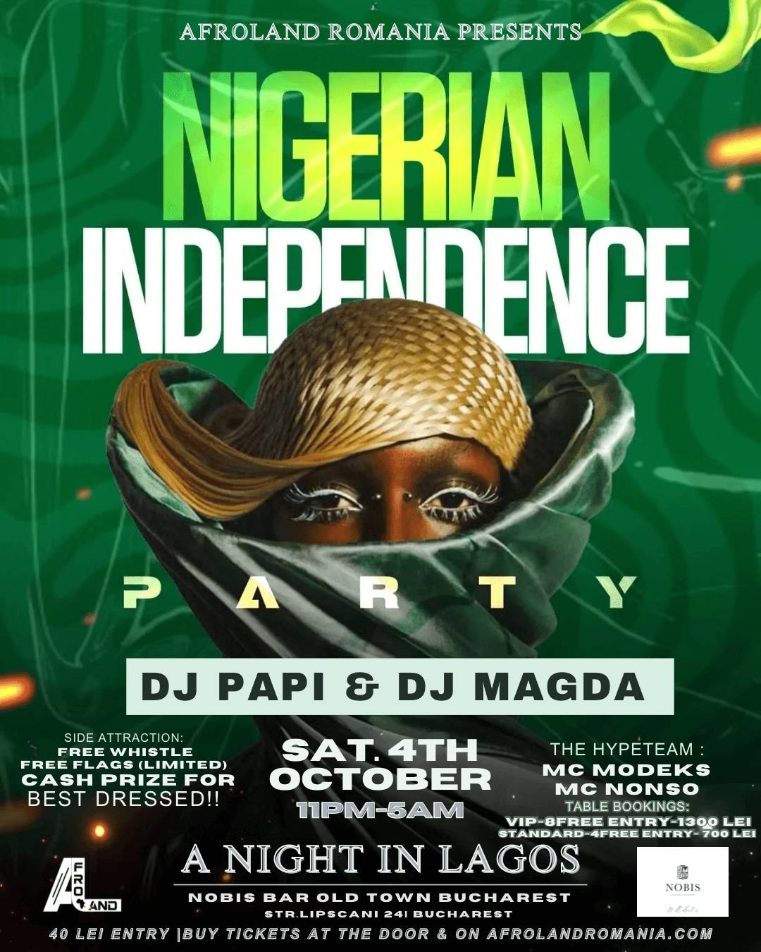 🎉🇳🇬 AFROLAND ROMANIA PRESENTS: NIGERIAN INDEPENDENCE PARTY – A NIGHT IN LAGOS 🇳🇬🎉